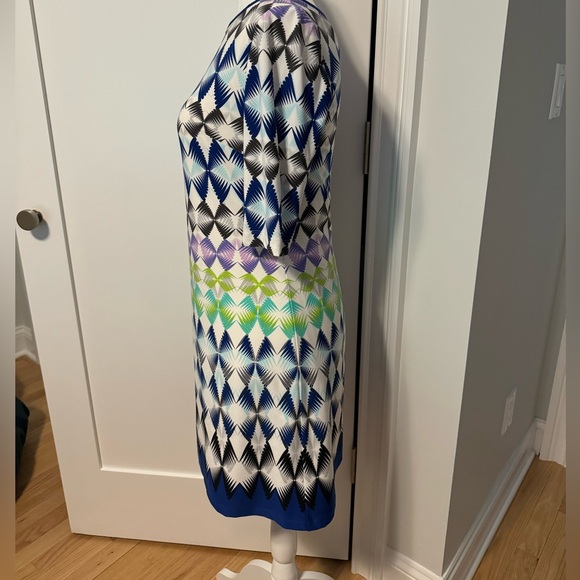 Eliza J dress, Size 2. Zipper in back. Measures 34 inches from shoulder to hem. - Picture 3 of 6